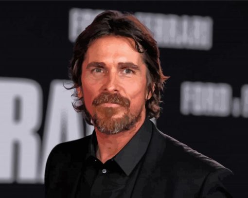 English Actor Christian Bale Paint By Numbers