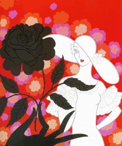 Erte Black Rose Paint By Numbers