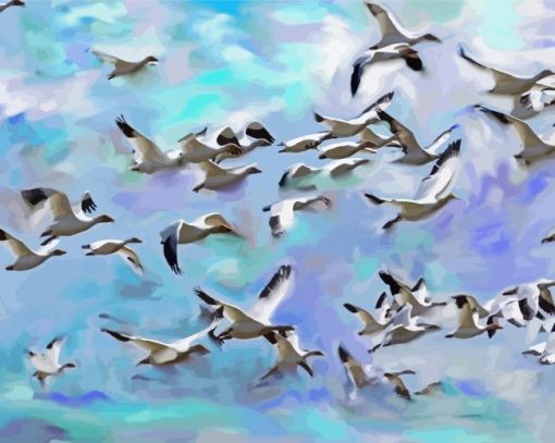 Flock Of Birds Paint By Numbers