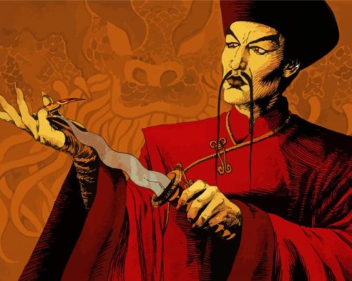 Fu Manchu Illustration Paint By Numbers