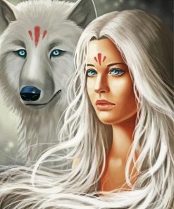 Girl Wolf Paint By Numbers