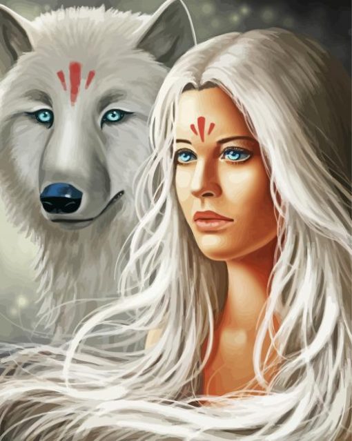 Girl Wolf Paint By Numbers