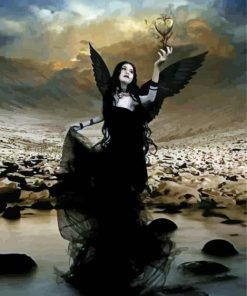 Gothic Angel Illustration Paint By Numbers