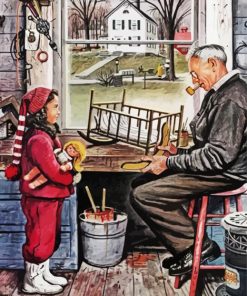 Grandpa In Workshop Art Paint By Numbers