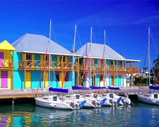 Heritage Quay Complex Antigua Paint By Numbers