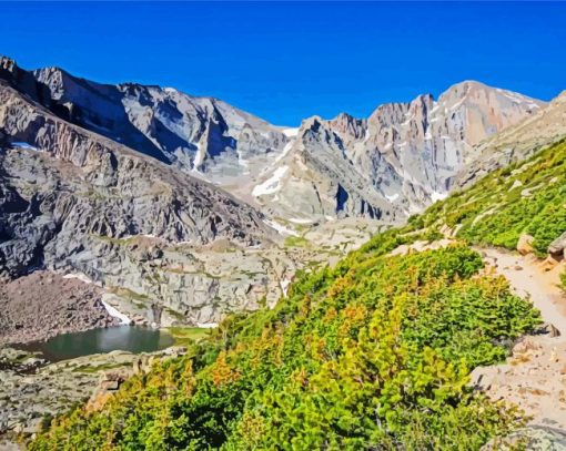 Hike Chasm Lake Mountain Trails Paint By Numbers