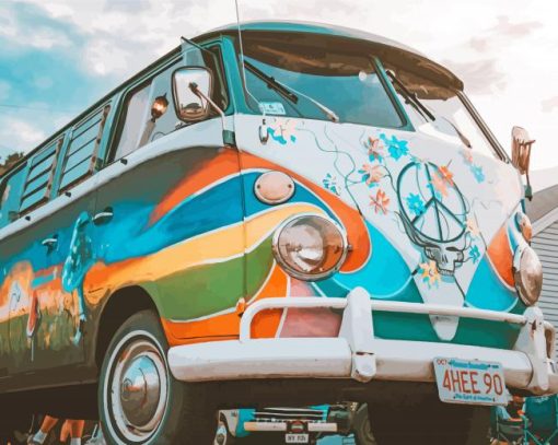 Hippie Bus Paint By Numbers