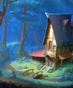 Houses In The Woods Paint By Numbers