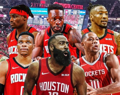 Houston Rockets Team Players Paint By Numbers