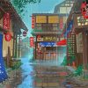 Japanese Rainy Street Scenes Paint By Numbers