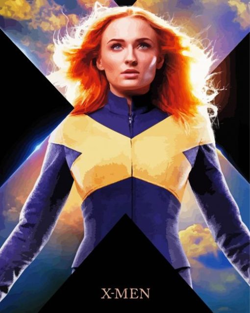 Jean Grey Dark Phoenix Illustration Paint By Numbers