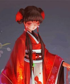 Kimono Girl Paint By Numbers