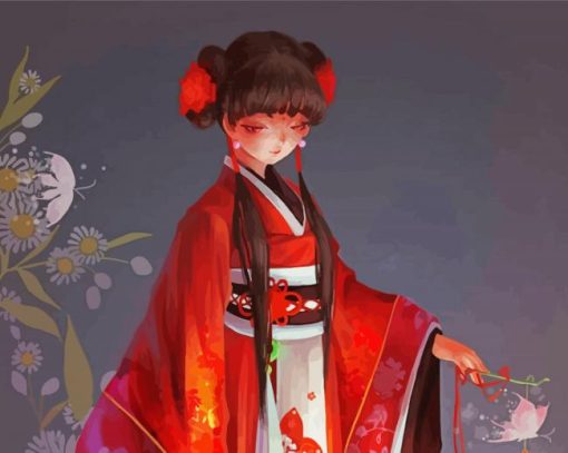 Kimono Girl Paint By Numbers