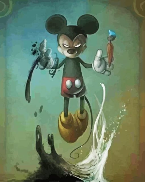 Mickey Mouse Dark Disney Paint By Numbers