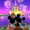 Micky And Minnie Mouse Watching Disney Paint By Numbers