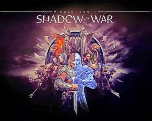 Middle Earth Shadow Of War Poster Paint By Numbers