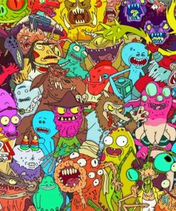 Monsters Rick And Morty Paint By Numbers