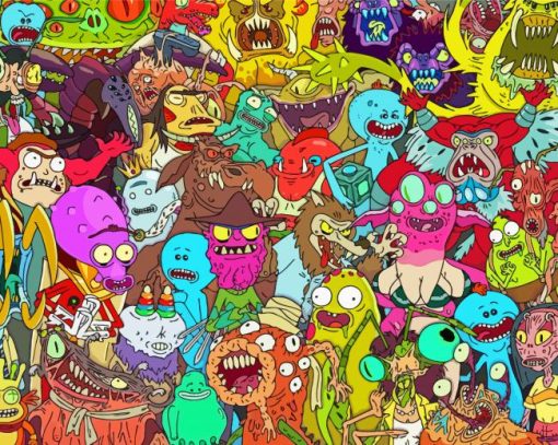 Monsters Rick And Morty Paint By Numbers