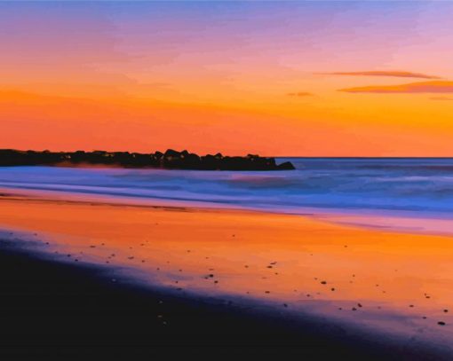 New Jersey Beach Sunset Paint By Numbers