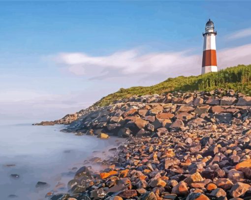 New York The Hamptons Lighthouse Paint By Numbers