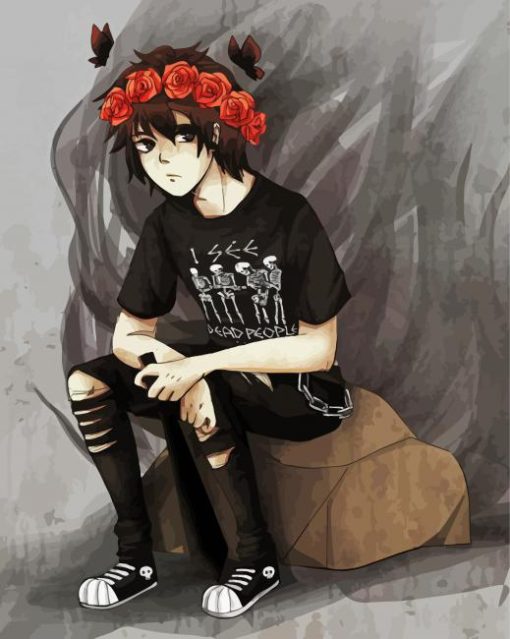 Nico De Angelo With Floral Crow Paint By Numbers