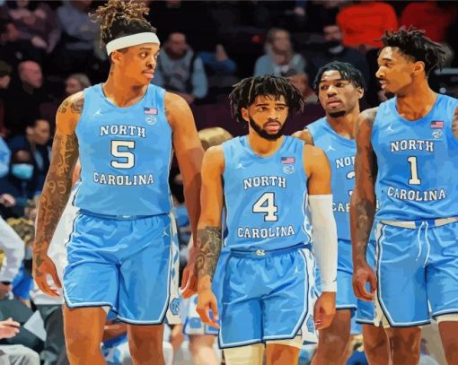 North Carolina Tar Heels Team Paint By Numbers