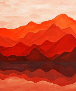 Orange Mountains Paint By Numbers