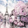 Pink And Grey Paris Paint By Numbers