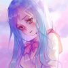 Pink And Blue Hair Anime Girl Paint By Numbers