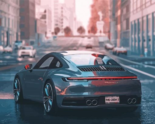 Porsche New York Streets Paint By Numbers