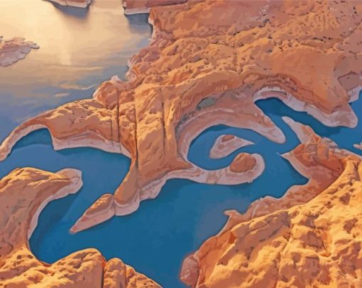 Powell Lake Landscape Paint By Numbers