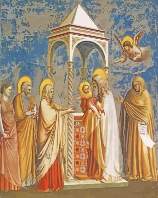 Presentation Of Christ At The Temple By Giotto Paint By Numbers