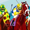 Race Horses Illustration Paint By Numbers