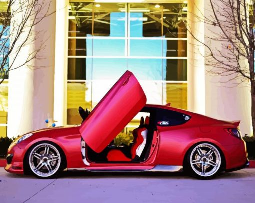 Red Matte Genesis Car Paint By Numbers