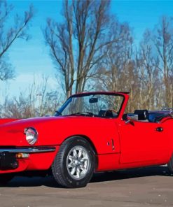 Red Triumph Spitfire Paint By Numbers