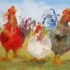 Red White And Blue Chicken Paint By Numbers