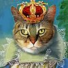 Royal Cat With Crown Paint By Numbers