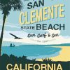 Aesthetic San Clemente Beach Poster Paint By Numbers