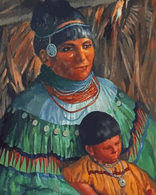 Seminole Indian Paint By Numbers