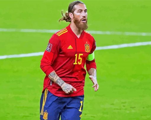 Sergio Ramos Spanish National Team Paint By Numbers