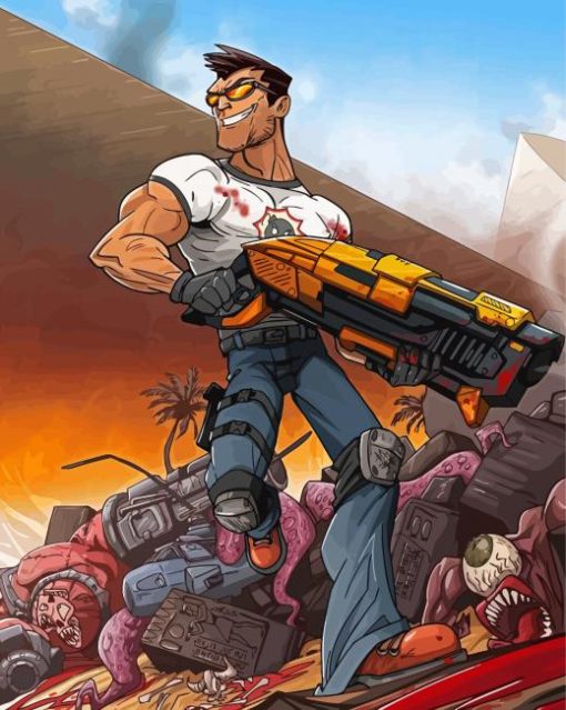 Serious Sam Game Poster Paint By Numbers