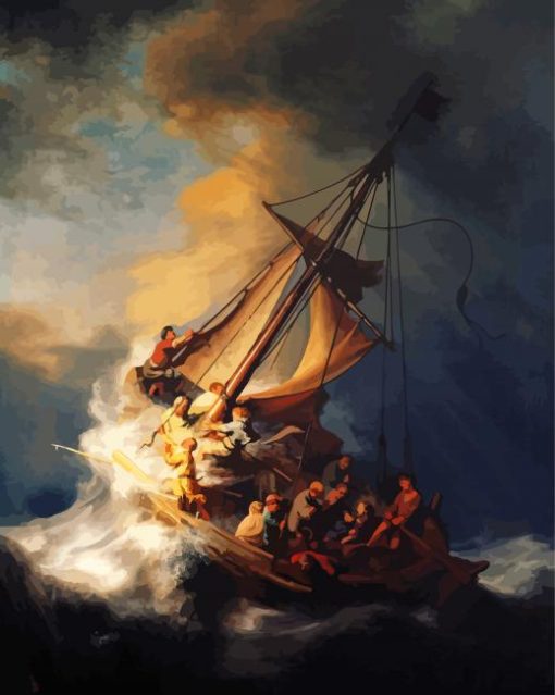 Storm Of Galilee Paint By Numbers