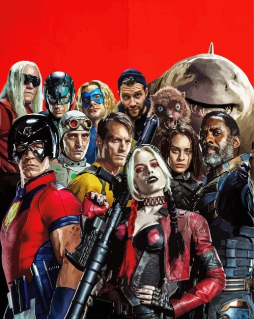 Suicide Squad Illustration Paint By Numbers