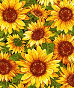 Sunflowers Metallic Paint By Numbers