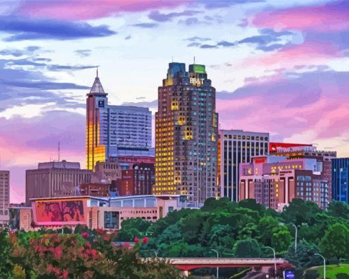 Sunset At Raleigh Paint By Numbers