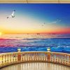 Sunset Balcony Sea View Paint By Numbers