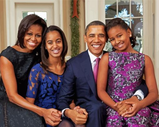 The Obamas Family Paint By Numbers