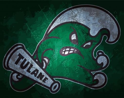 Tulane Green Wave Logo Paint By Numbers