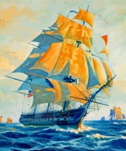 USS Constitution Paint By Numbers