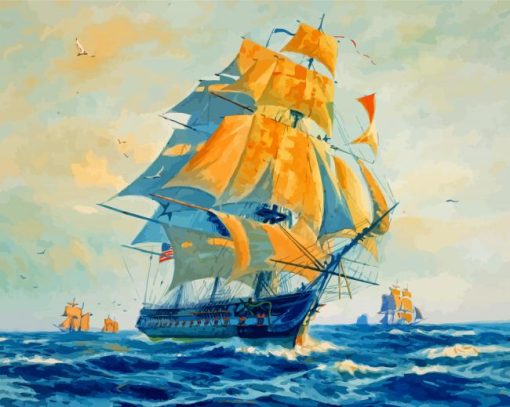 USS Constitution Paint By Numbers